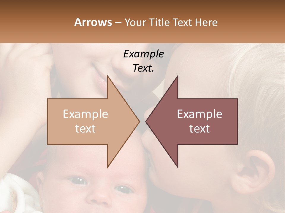 A Group Of Young Children Kissing Each Other PowerPoint Template