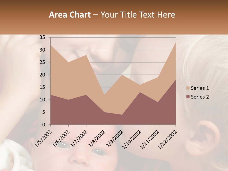 A Group Of Young Children Kissing Each Other PowerPoint Template