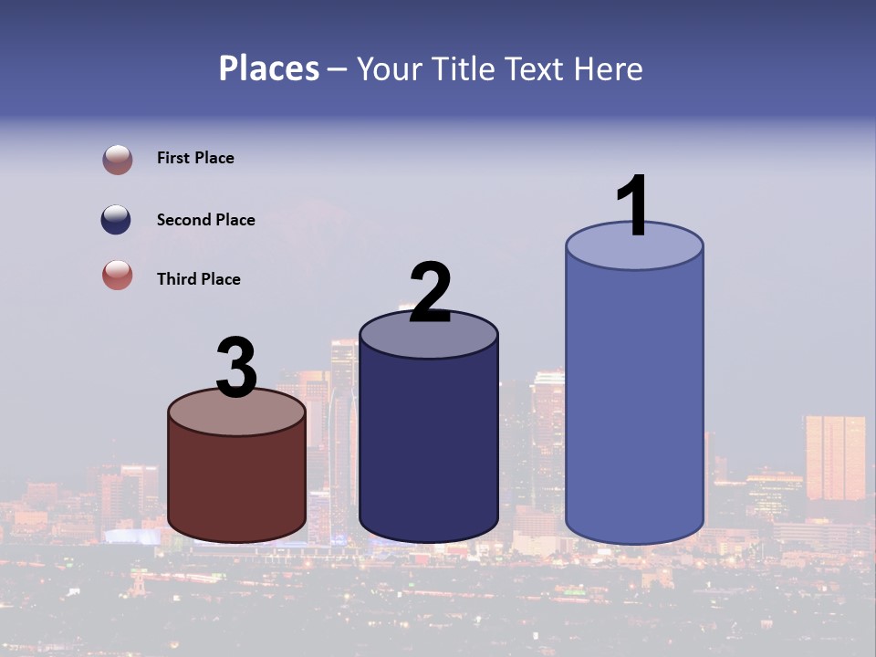 A City Skyline With Mountains In The Background PowerPoint Template