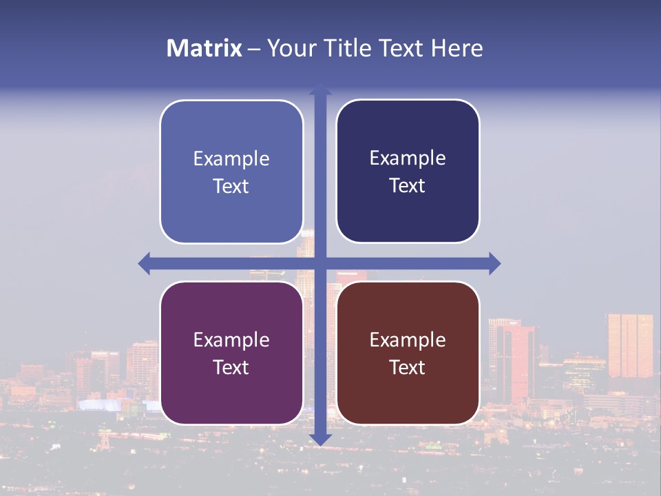 A City Skyline With Mountains In The Background PowerPoint Template