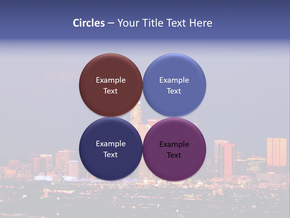 A City Skyline With Mountains In The Background PowerPoint Template