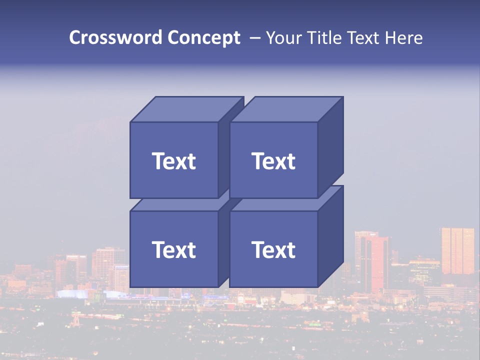 A City Skyline With Mountains In The Background PowerPoint Template
