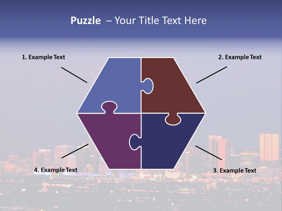 A City Skyline With Mountains In The Background PowerPoint Template
