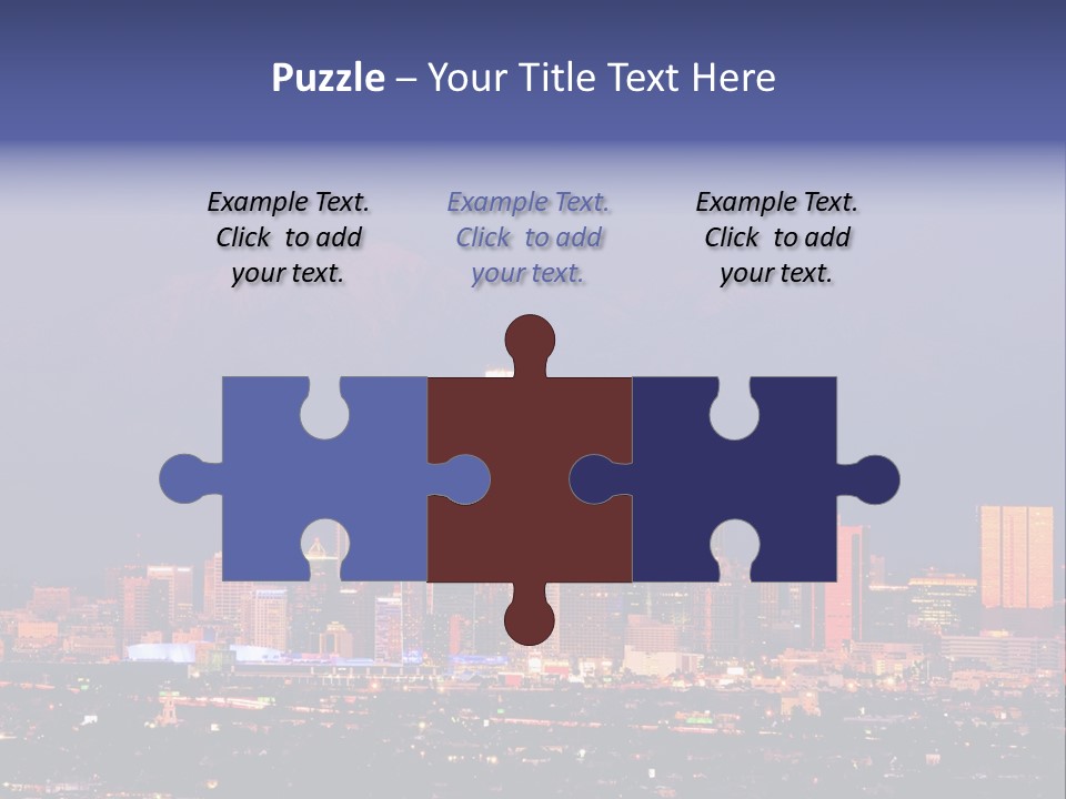 A City Skyline With Mountains In The Background PowerPoint Template