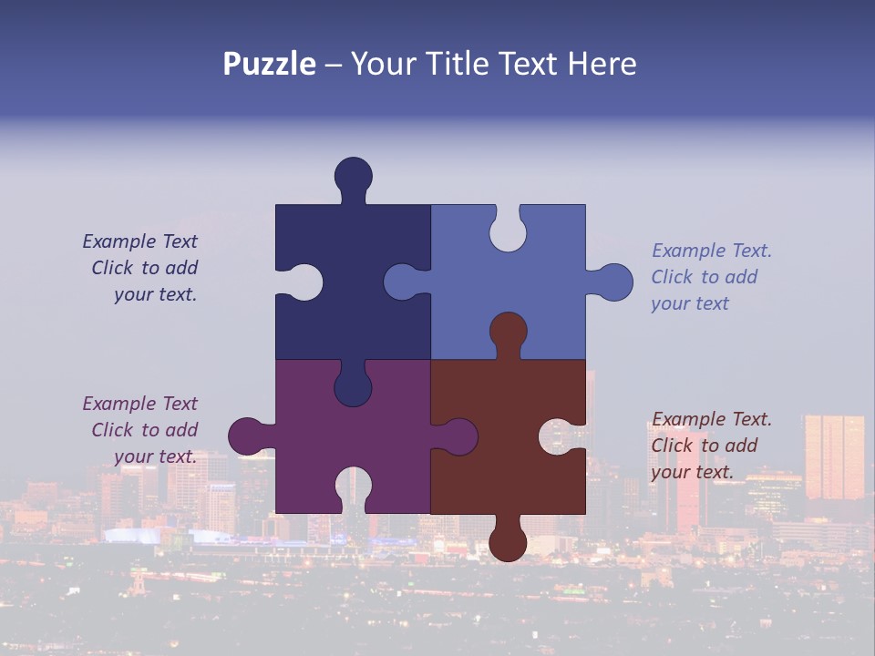 A City Skyline With Mountains In The Background PowerPoint Template