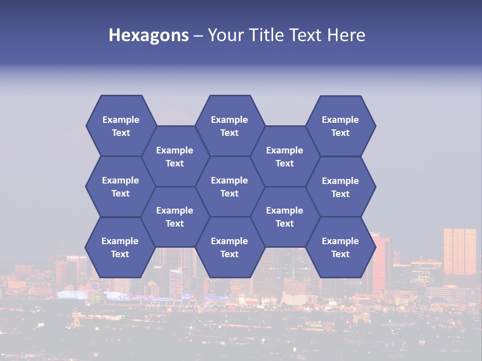 A City Skyline With Mountains In The Background PowerPoint Template