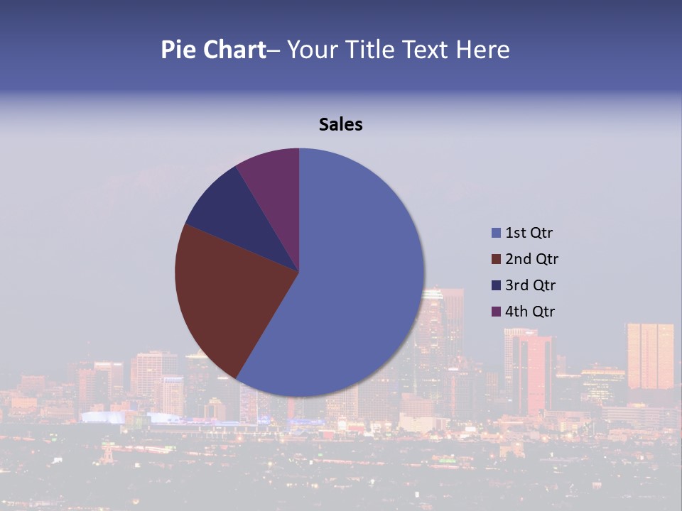 A City Skyline With Mountains In The Background PowerPoint Template