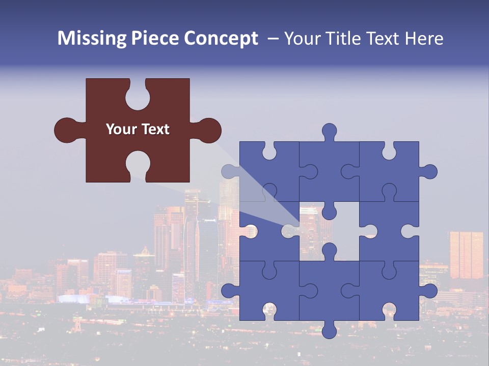 A City Skyline With Mountains In The Background PowerPoint Template
