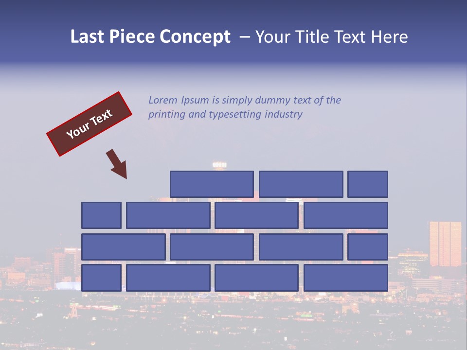 A City Skyline With Mountains In The Background PowerPoint Template