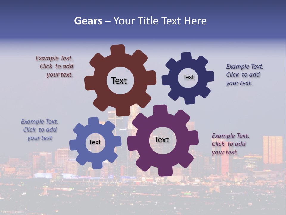 A City Skyline With Mountains In The Background PowerPoint Template