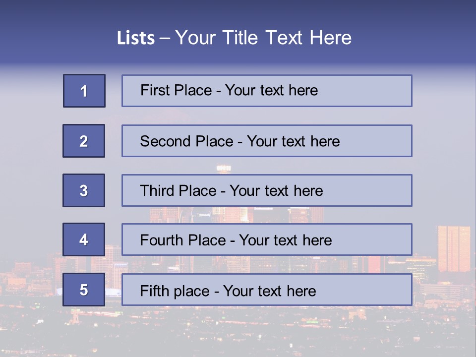 A City Skyline With Mountains In The Background PowerPoint Template