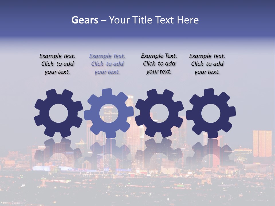 A City Skyline With Mountains In The Background PowerPoint Template