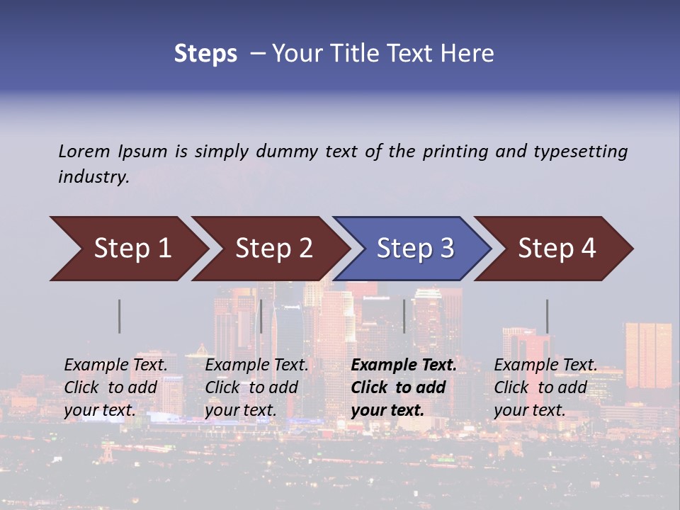 A City Skyline With Mountains In The Background PowerPoint Template