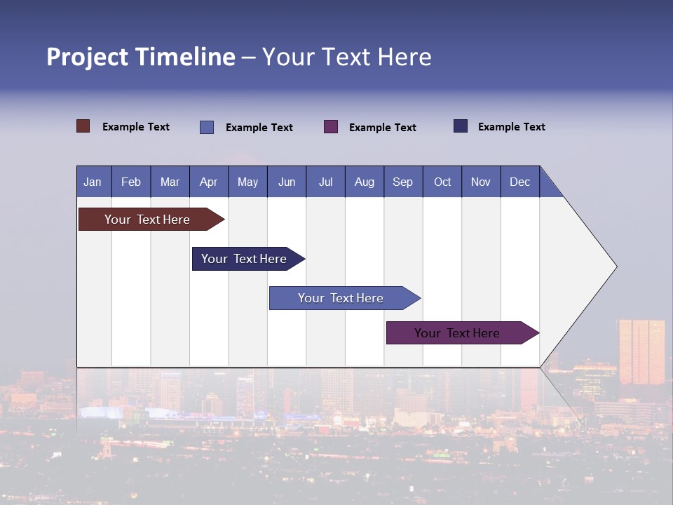 A City Skyline With Mountains In The Background PowerPoint Template