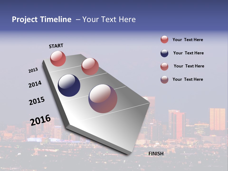 A City Skyline With Mountains In The Background PowerPoint Template