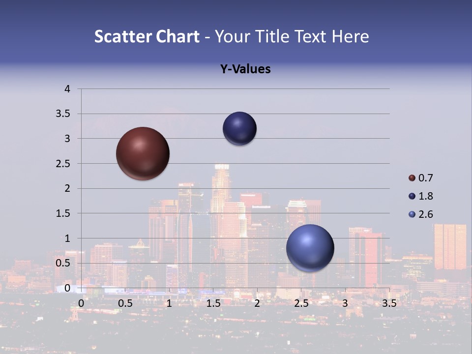 A City Skyline With Mountains In The Background PowerPoint Template