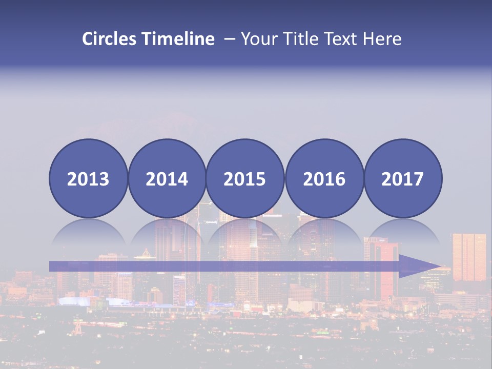 A City Skyline With Mountains In The Background PowerPoint Template