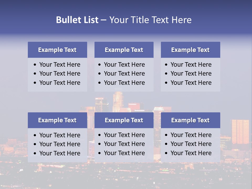 A City Skyline With Mountains In The Background PowerPoint Template