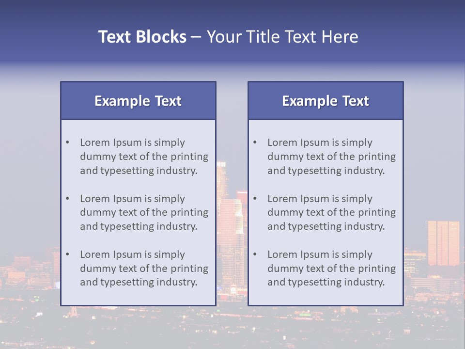 A City Skyline With Mountains In The Background PowerPoint Template