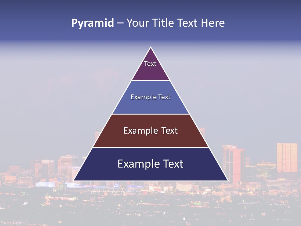 A City Skyline With Mountains In The Background PowerPoint Template