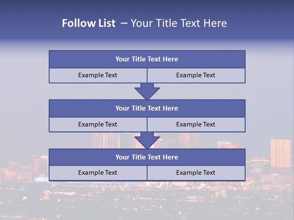 A City Skyline With Mountains In The Background PowerPoint Template