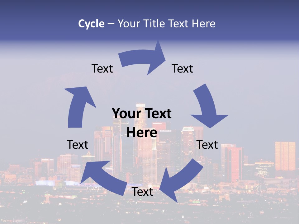 A City Skyline With Mountains In The Background PowerPoint Template