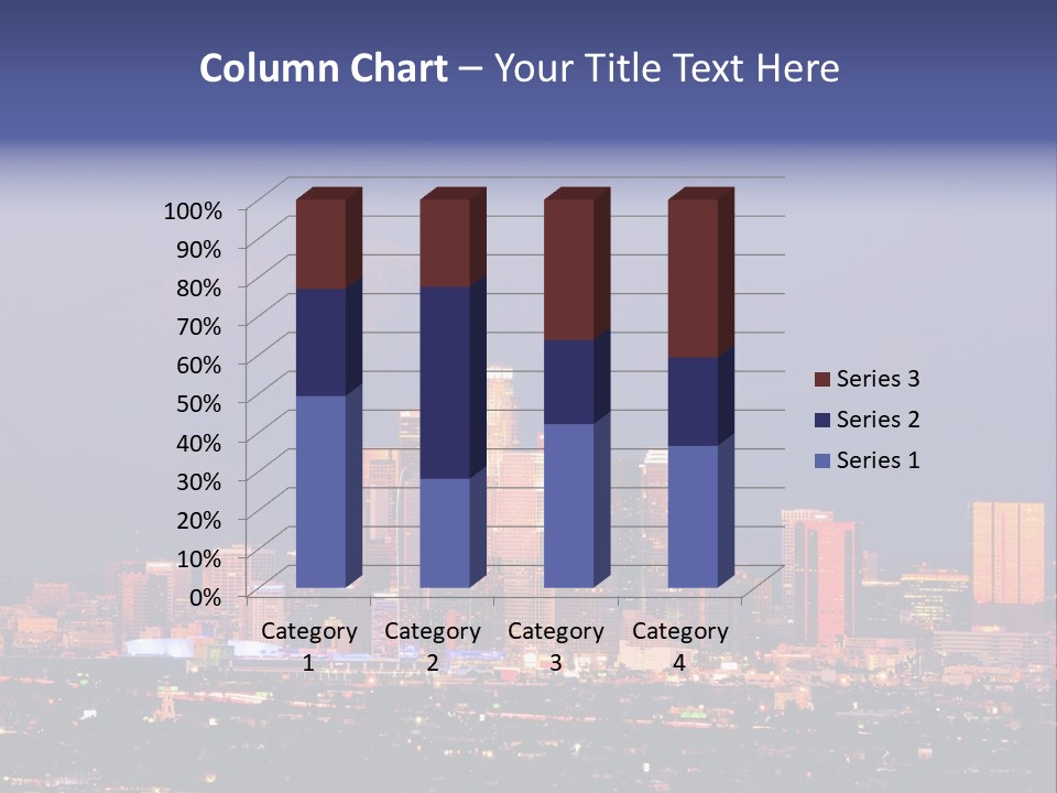 A City Skyline With Mountains In The Background PowerPoint Template