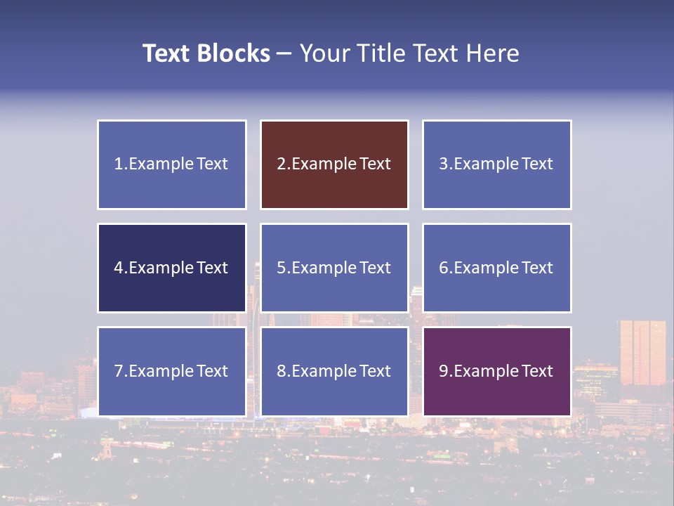 A City Skyline With Mountains In The Background PowerPoint Template