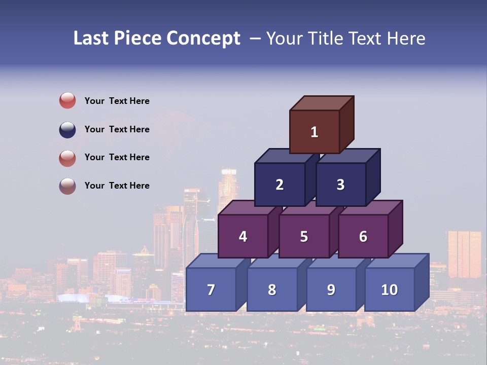 A City Skyline With Mountains In The Background PowerPoint Template