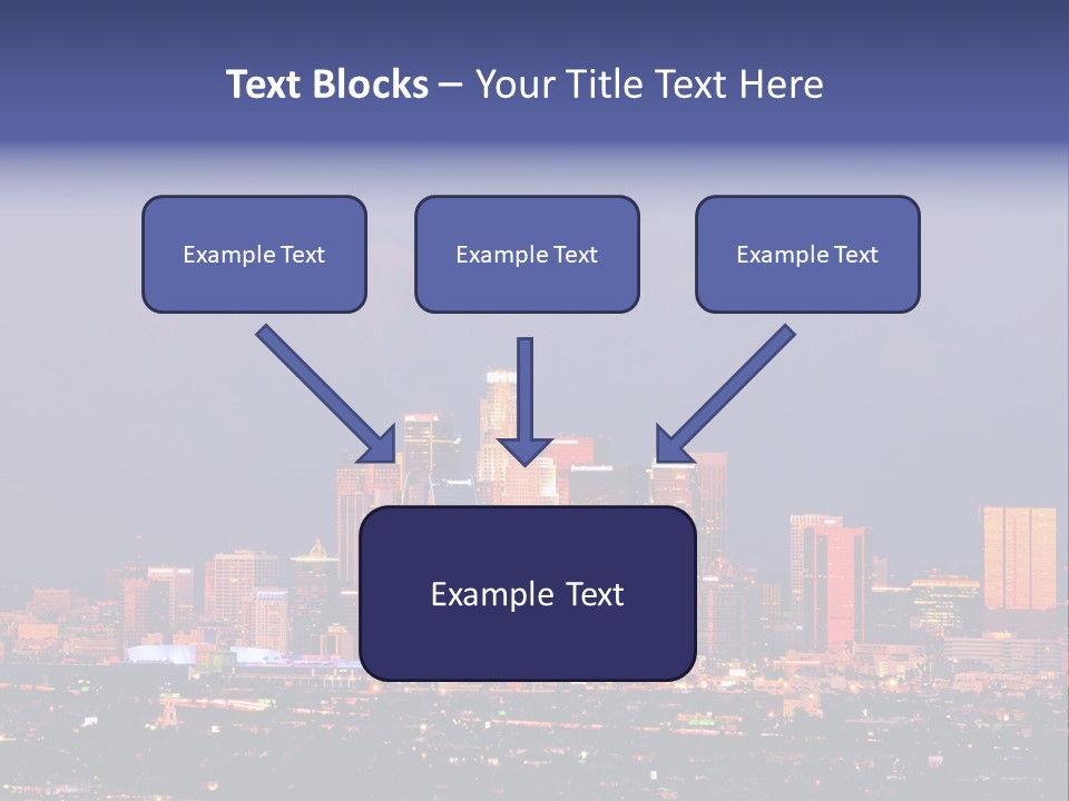 A City Skyline With Mountains In The Background PowerPoint Template