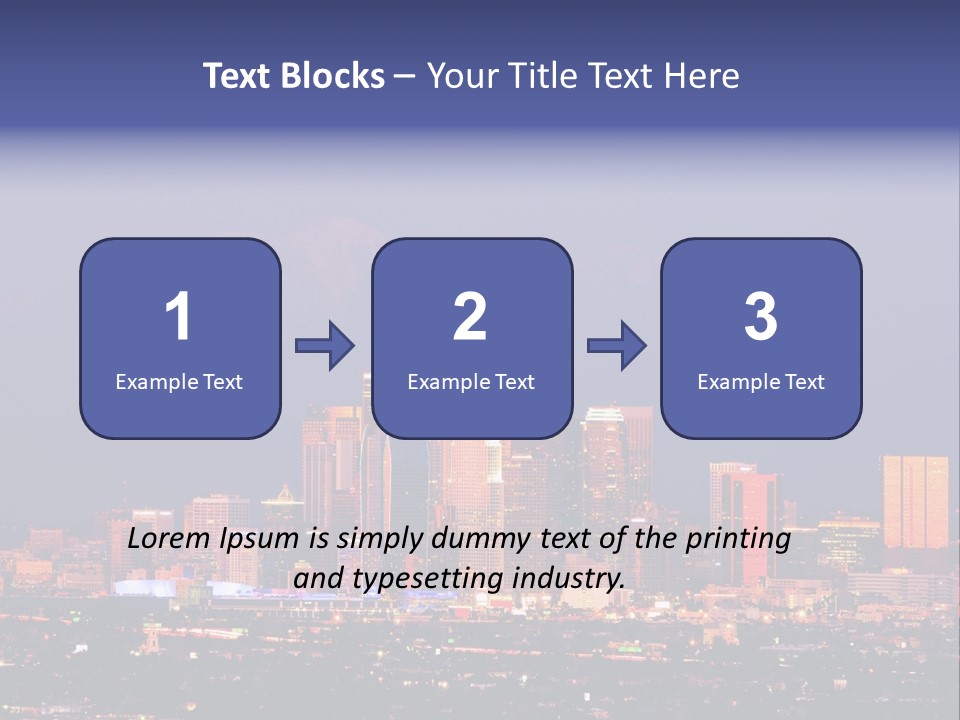 A City Skyline With Mountains In The Background PowerPoint Template