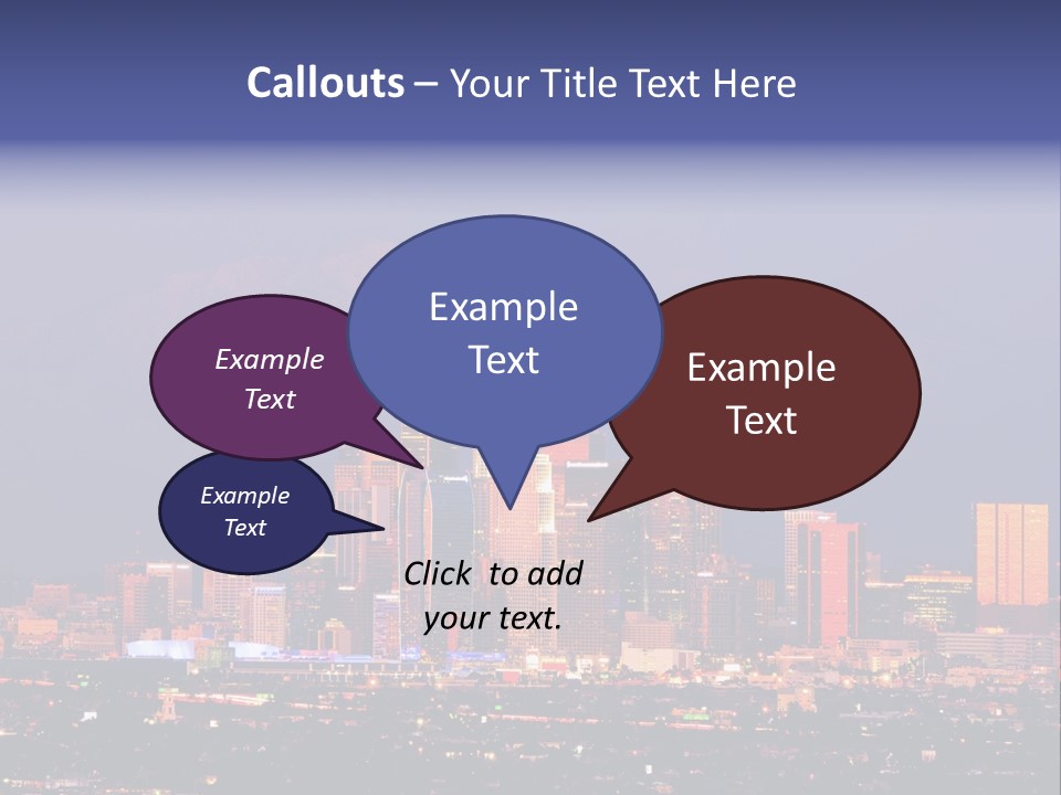 A City Skyline With Mountains In The Background PowerPoint Template