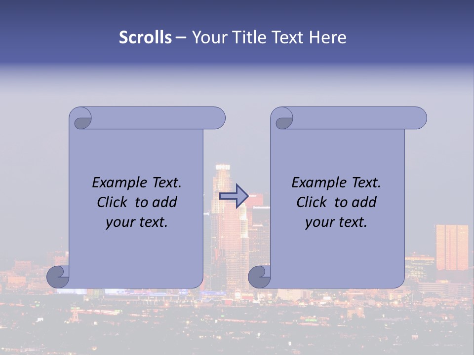 A City Skyline With Mountains In The Background PowerPoint Template
