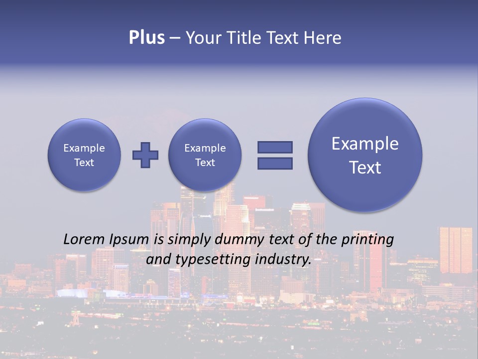 A City Skyline With Mountains In The Background PowerPoint Template
