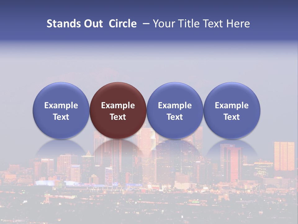A City Skyline With Mountains In The Background PowerPoint Template