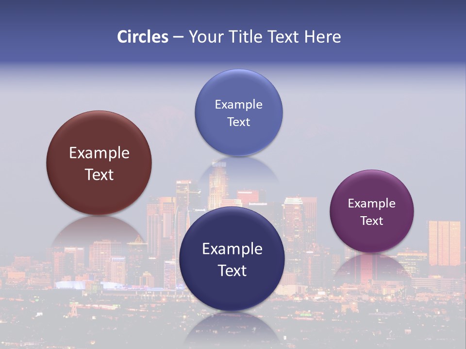 A City Skyline With Mountains In The Background PowerPoint Template
