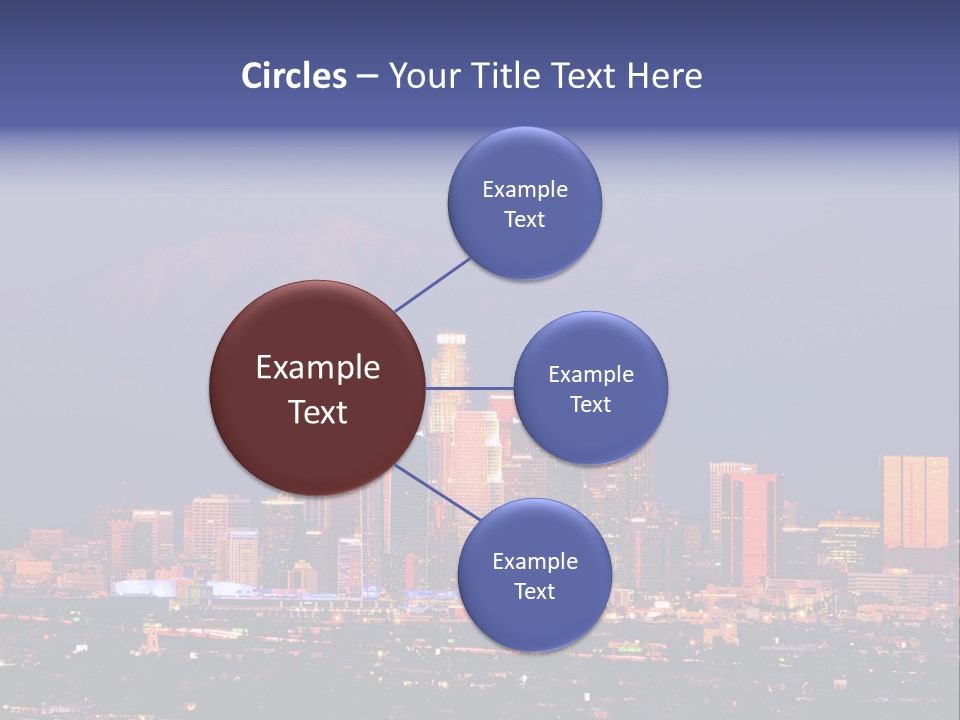 A City Skyline With Mountains In The Background PowerPoint Template