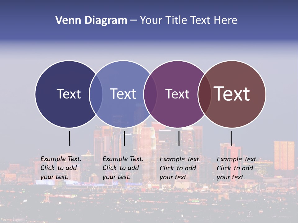 A City Skyline With Mountains In The Background PowerPoint Template