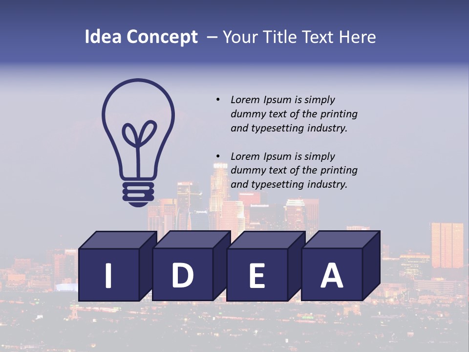 A City Skyline With Mountains In The Background PowerPoint Template
