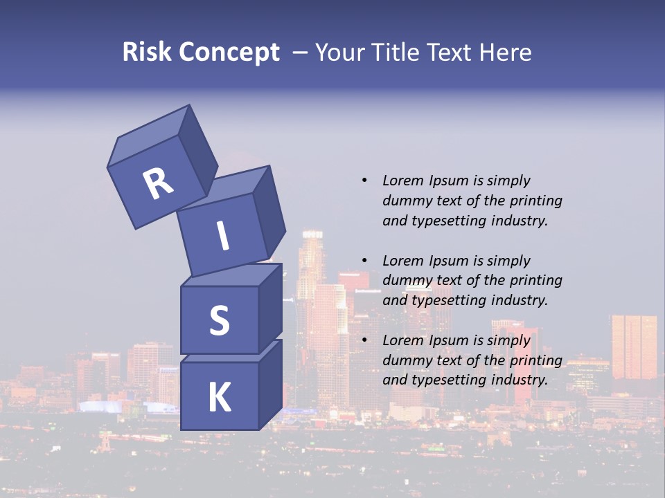A City Skyline With Mountains In The Background PowerPoint Template