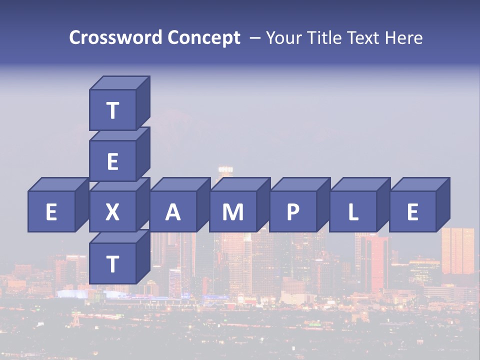 A City Skyline With Mountains In The Background PowerPoint Template