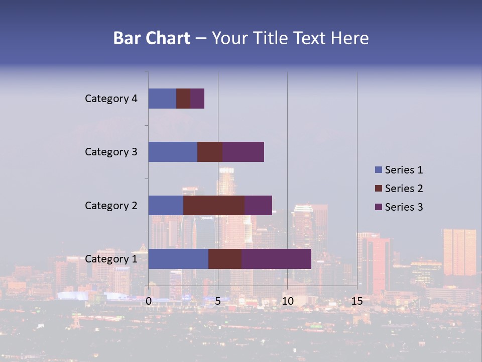 A City Skyline With Mountains In The Background PowerPoint Template