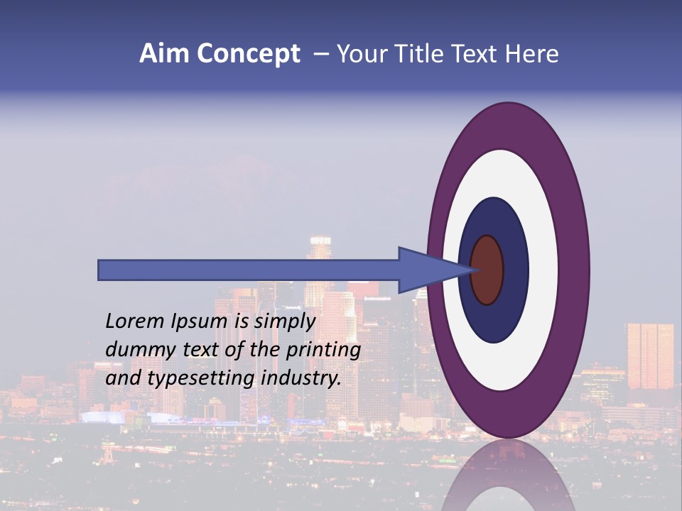 A City Skyline With Mountains In The Background PowerPoint Template