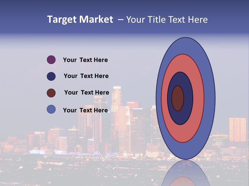 A City Skyline With Mountains In The Background PowerPoint Template