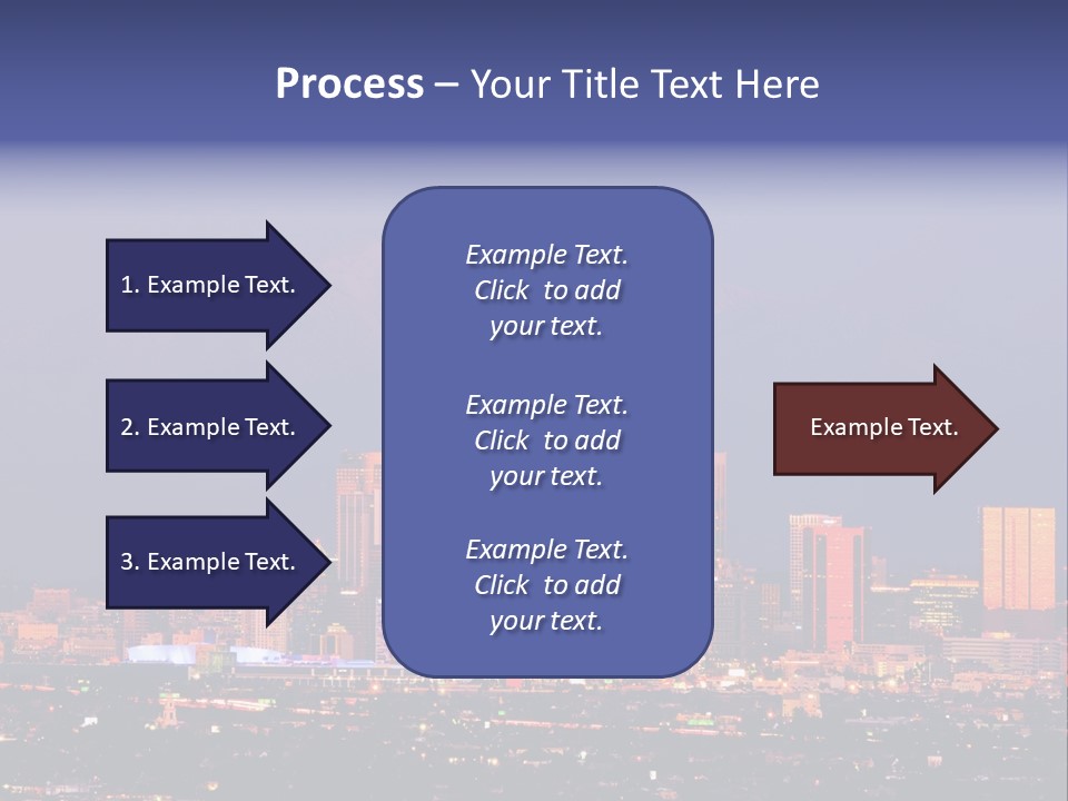 A City Skyline With Mountains In The Background PowerPoint Template