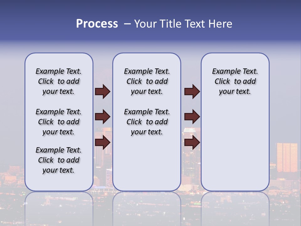 A City Skyline With Mountains In The Background PowerPoint Template