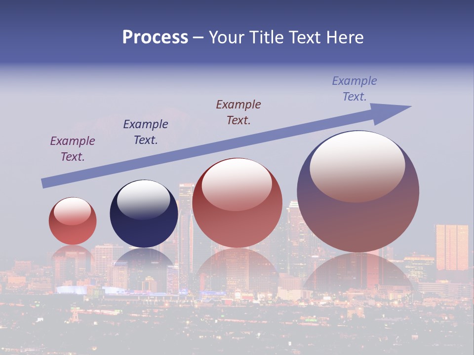 A City Skyline With Mountains In The Background PowerPoint Template