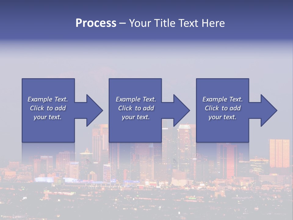 A City Skyline With Mountains In The Background PowerPoint Template