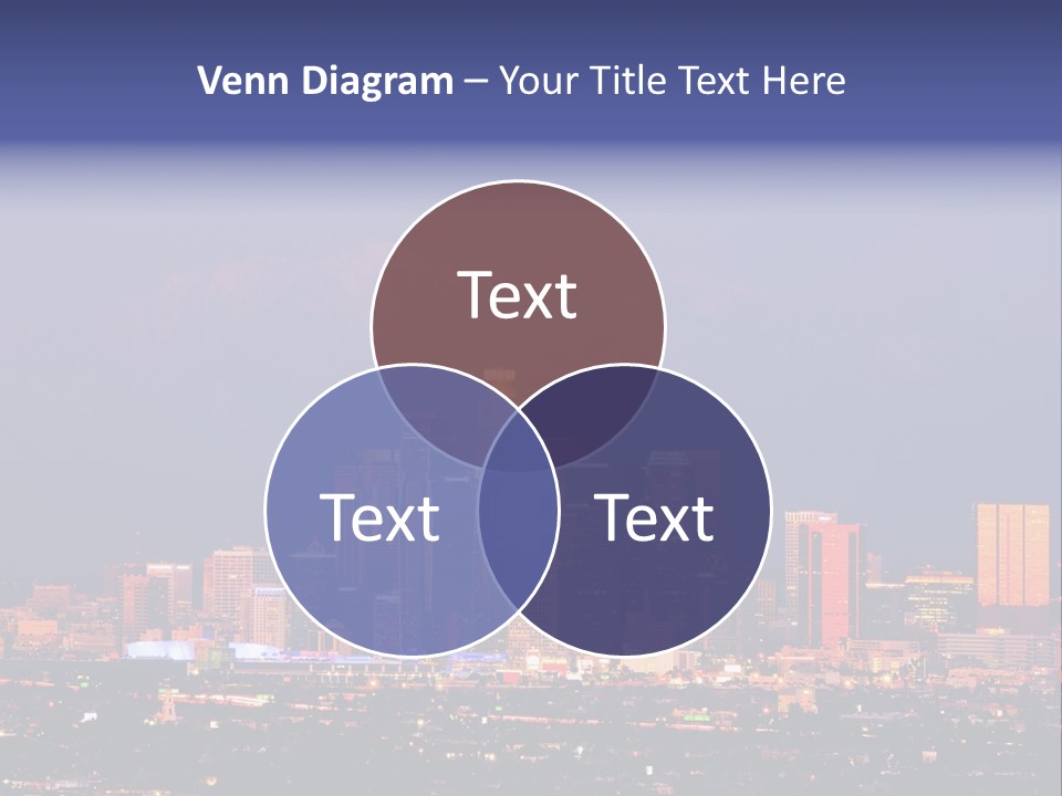 A City Skyline With Mountains In The Background PowerPoint Template