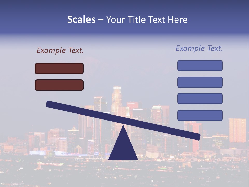 A City Skyline With Mountains In The Background PowerPoint Template
